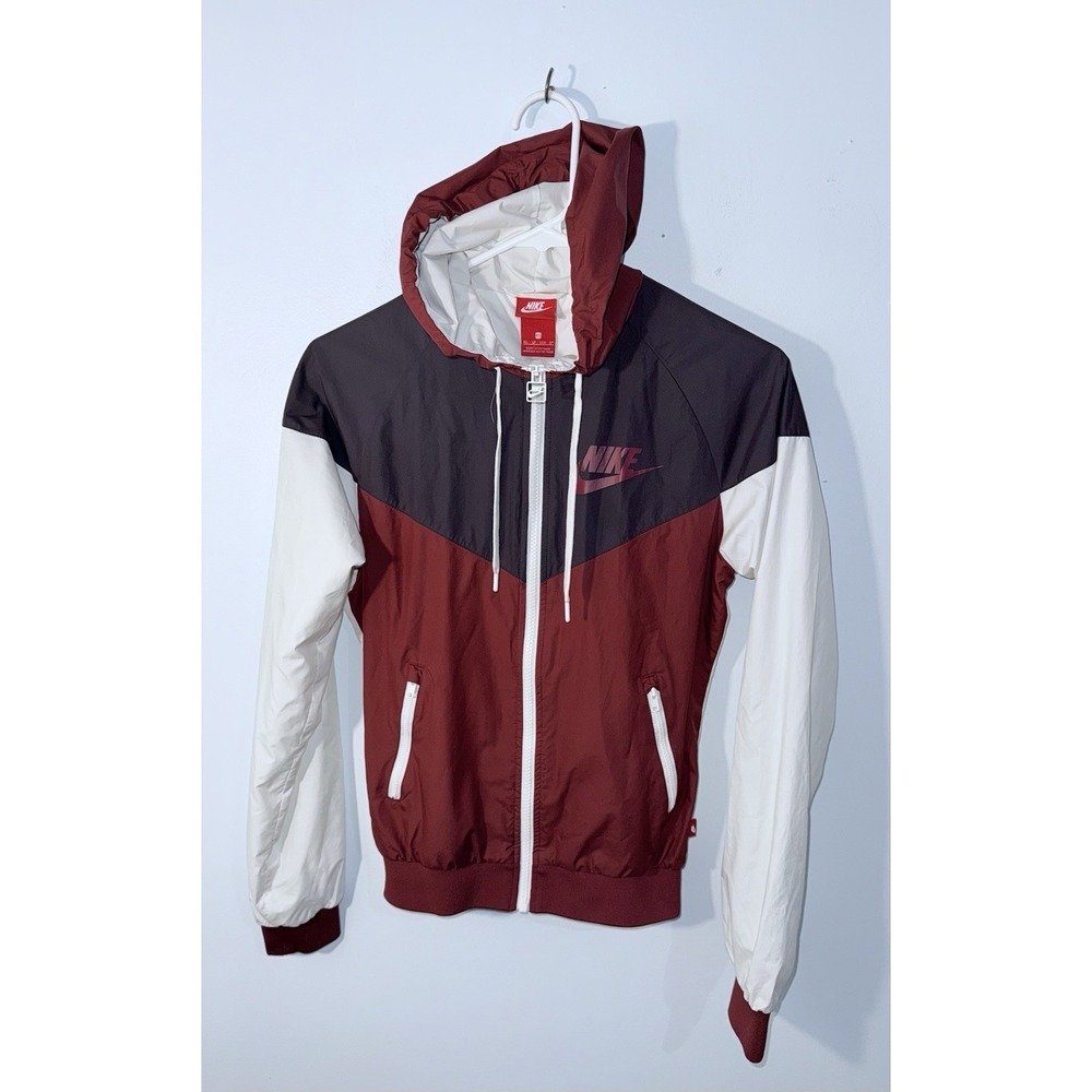 NIKE Women's Vintage Windrunner Jacket Windbreaker Maroon Running Size XS
